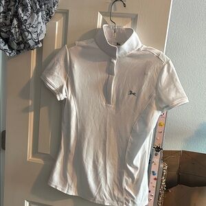 White Athletic 1/4 Zip T-Shirt